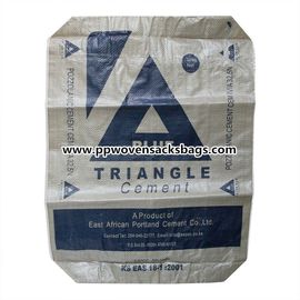 China Recycled Laminated PP Cement Packing Bags / 50kgs Printed Woven Valve Bag Sacks supplier