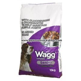 China Woven Polypropylene Animal Feed Bags , Reusable Eco-friendly Dog Feed Packaging Bag supplier
