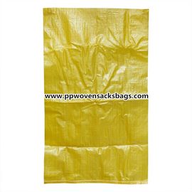 China Anti-slip Yellow Polypropylene Virgin PP Woven Bag Sacks for Packing Cement , Coal , Malt supplier