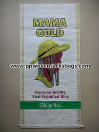 China 25kg BOPP Lamiated PP Woven Rice Bags / MAMA GOLD Multi-color Printed Rice Bags supplier
