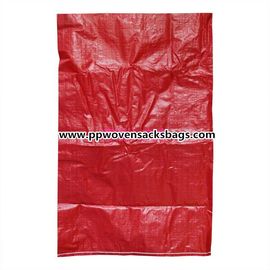 Customized Red PP Woven Bags / 25kg PP Sacks for Packing Plastic Pellets / Food / Chemical supplier