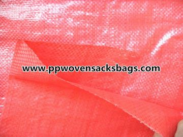 Customized Red PP Woven Bags / 25kg PP Sacks for Packing Plastic Pellets / Food / Chemical supplier